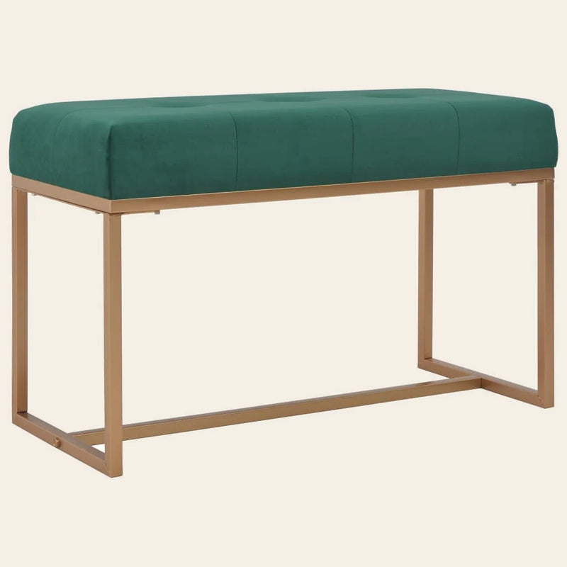 Banc de lit en velours et métal doré, Valois