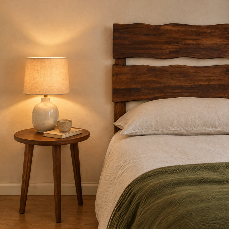 Tête de lit haute en bois massif, Boulogne