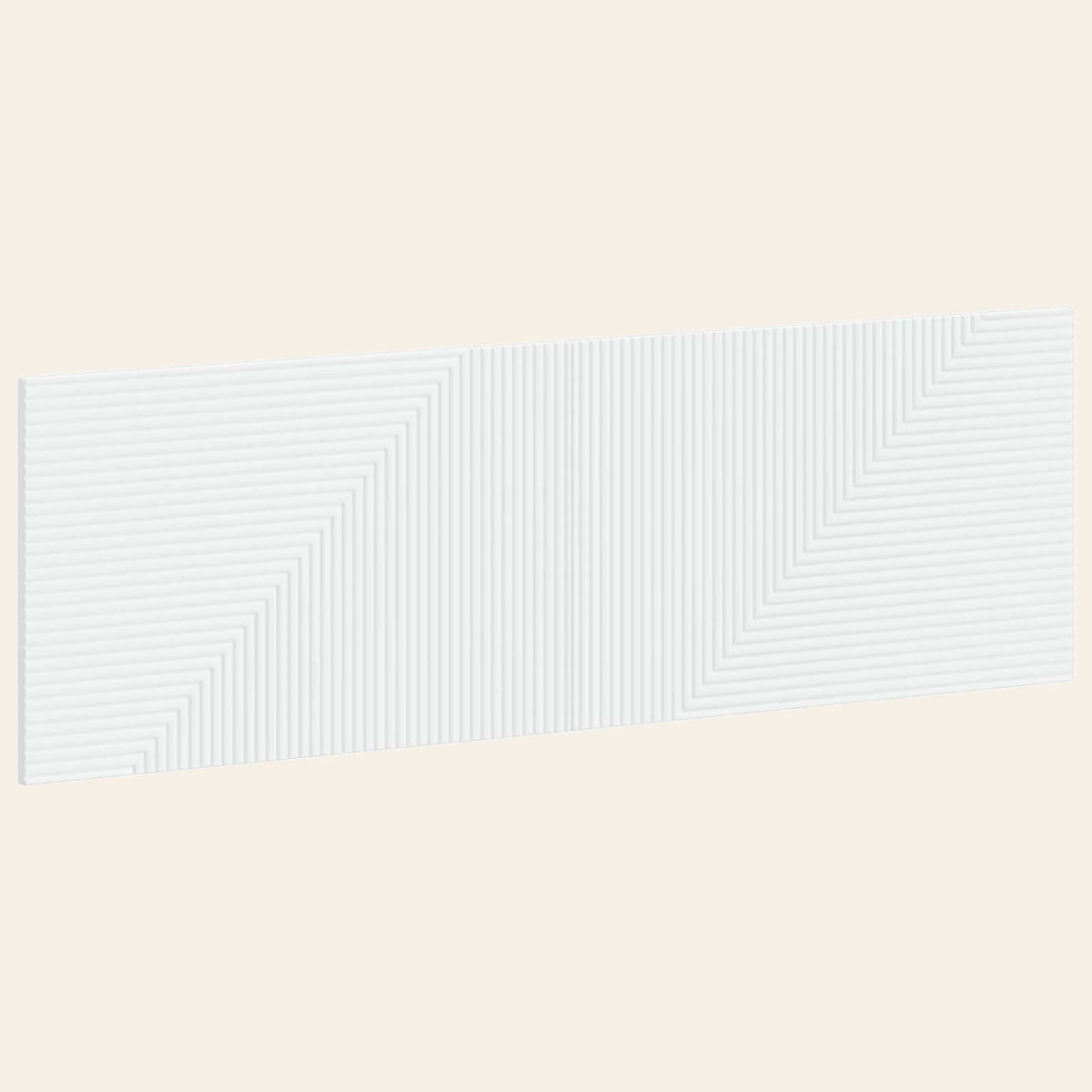 Tête de lit murale en bois à chevrons Saint-Honoré, finition blanc