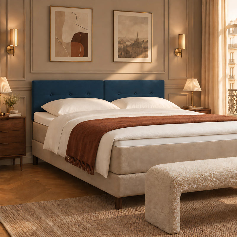 Tête de lit en tissu à poser, Marais