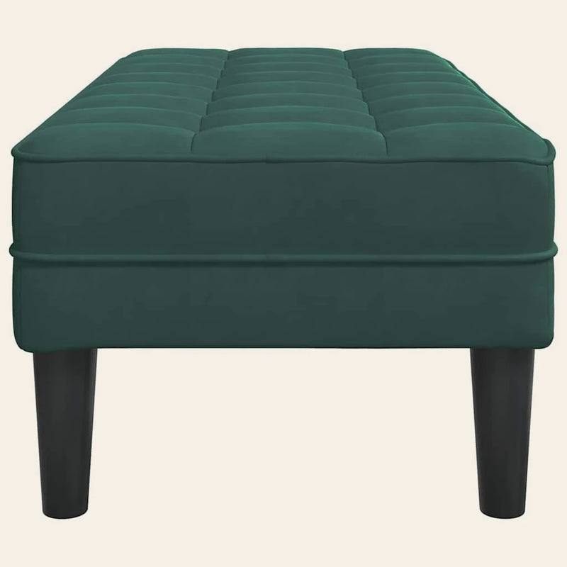 Banc de lit capitonné en velours, Beaujolais