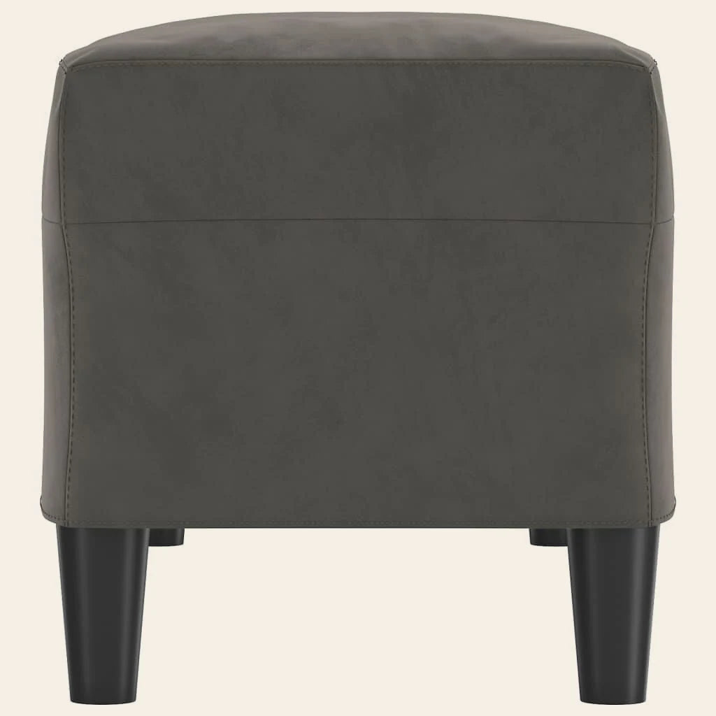 Banc de lit Grand-Cerf gris anthracite en velours, vue de côté