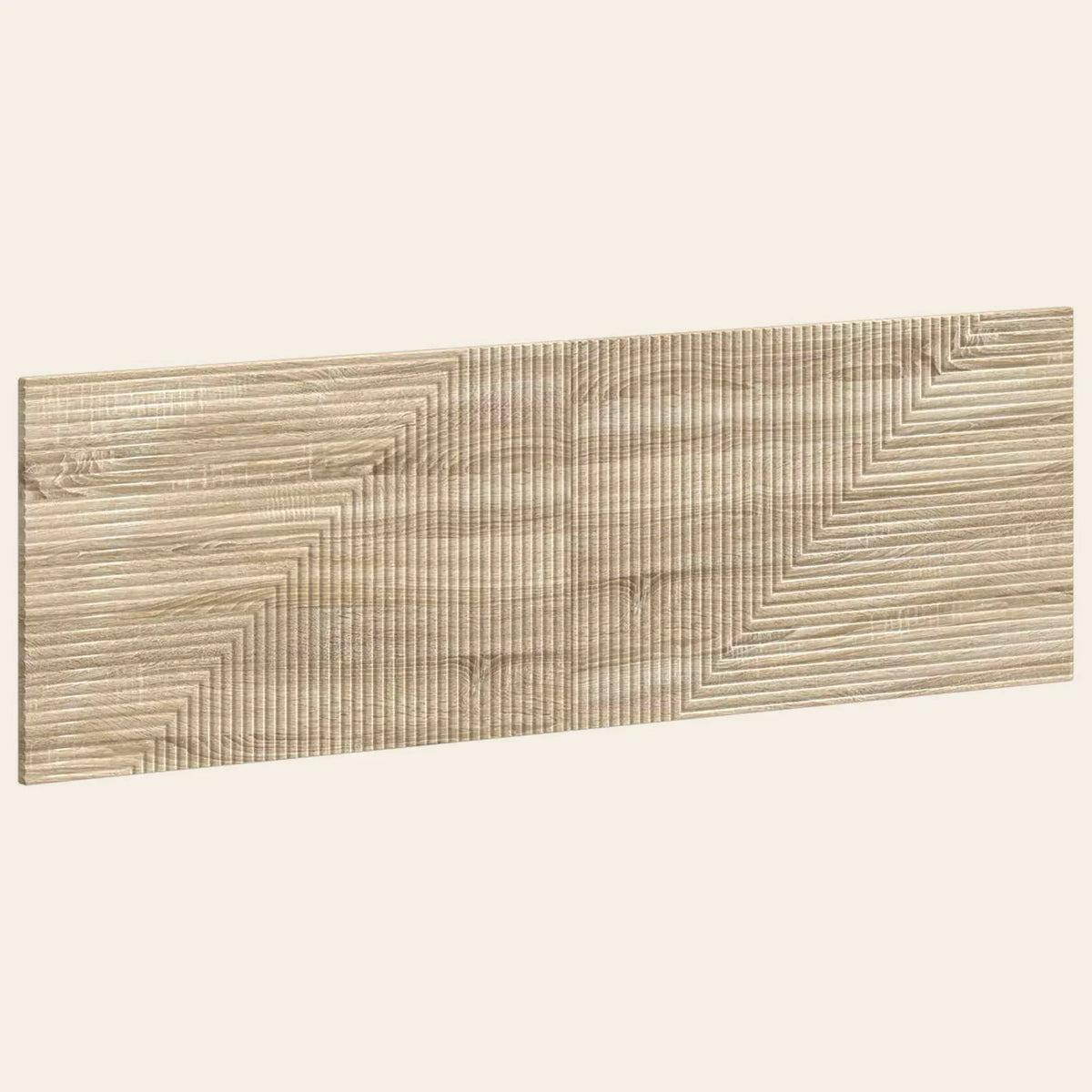 Tête de lit murale en bois à chevrons Saint-Honoré, finition chêne clair