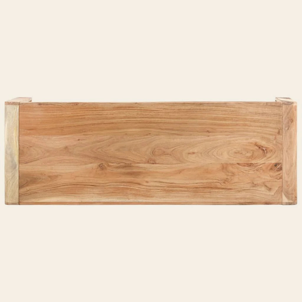 Banc de lit Choiseul en acacia massif, 110 cm, vue de dessus