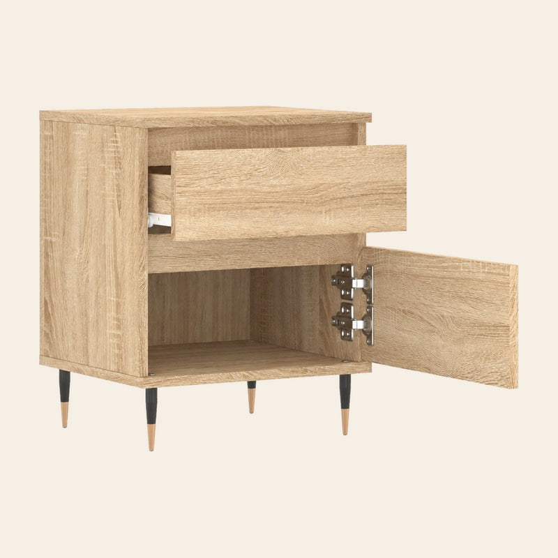 Table de chevet en bois, Minuit