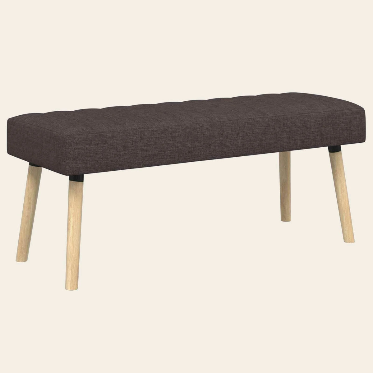Banc de lit Colbert chocolat en tissu capitonné, vue de trois quarts