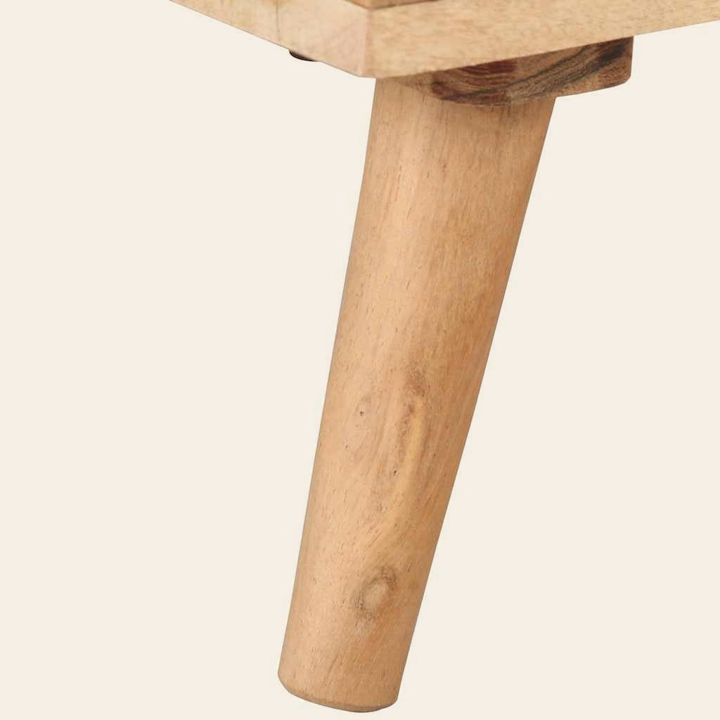 Pied évasé en acacia de la table de chevet Comète