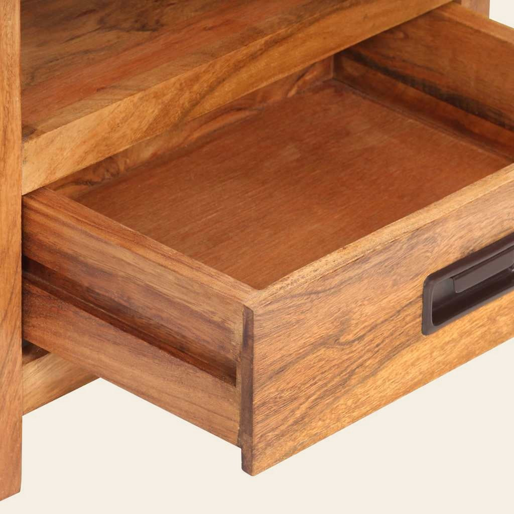 Gros plan du tiroir ouvert de la table de chevet Halo