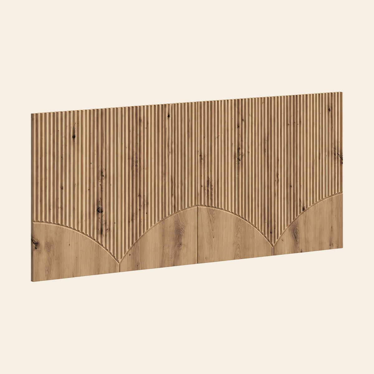 Tête de lit murale en bois Tuileries, finition chêne naturel