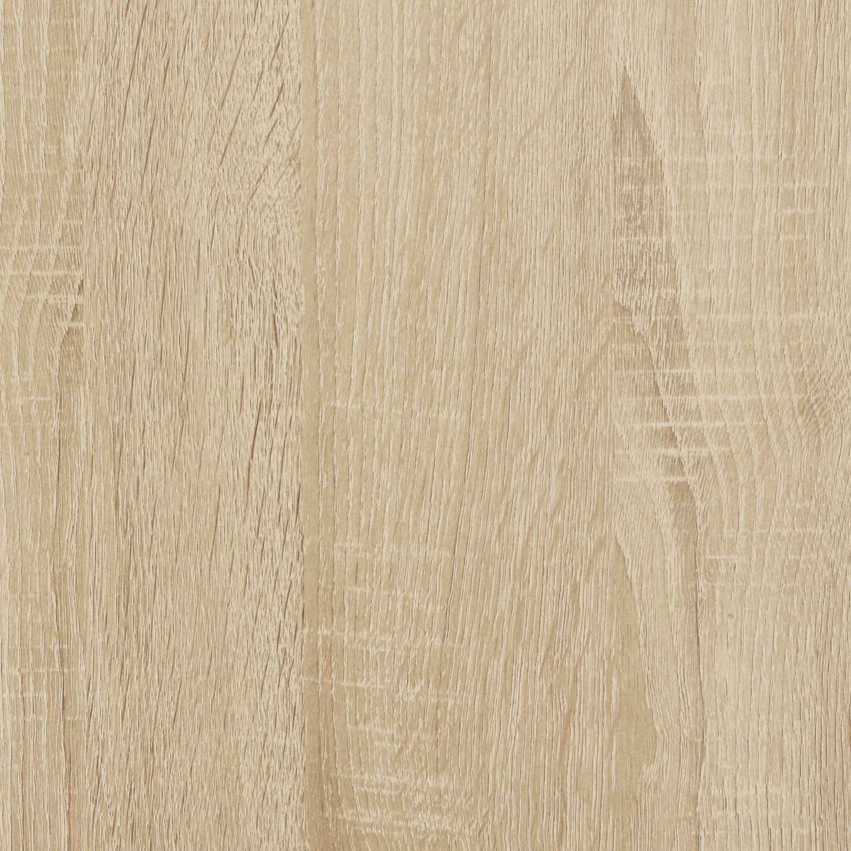 Gros plan du décor chêne clair de la table de chevet Minuit