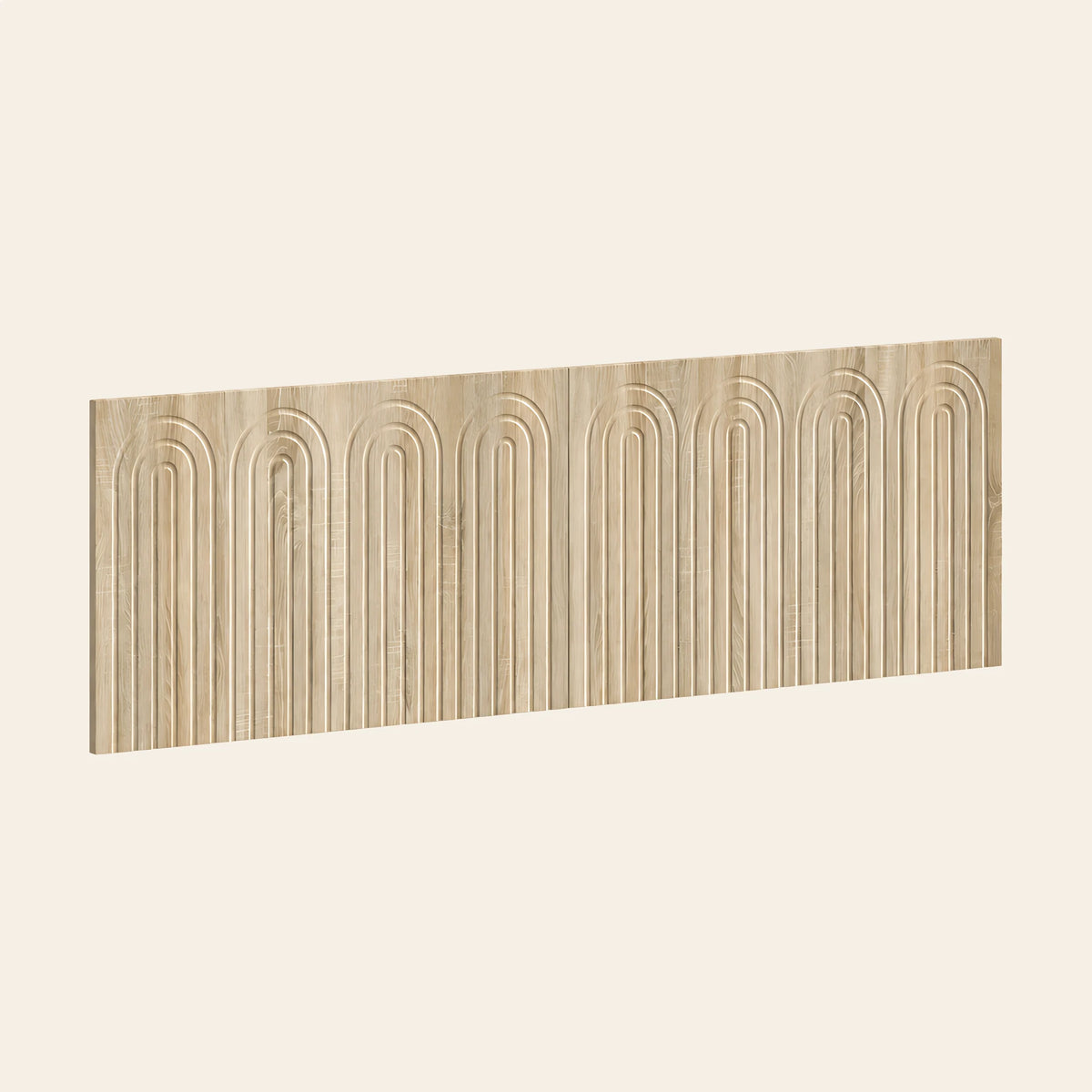 Tête de lit murale en bois Palais-Royal, finition chêne clair