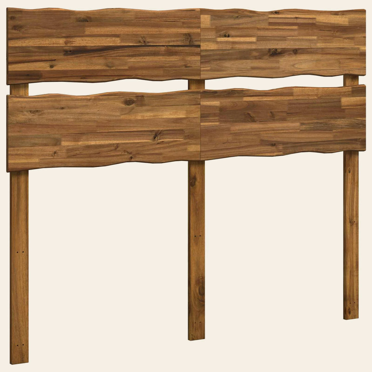 Tête de lit haute en bois massif Boulogne, finition acacia naturel