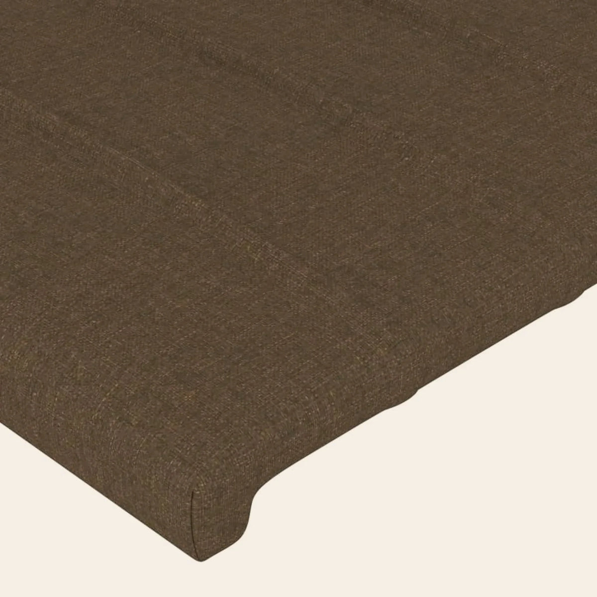 Gros plan du tissu chocolat de la tête de lit Friedland
