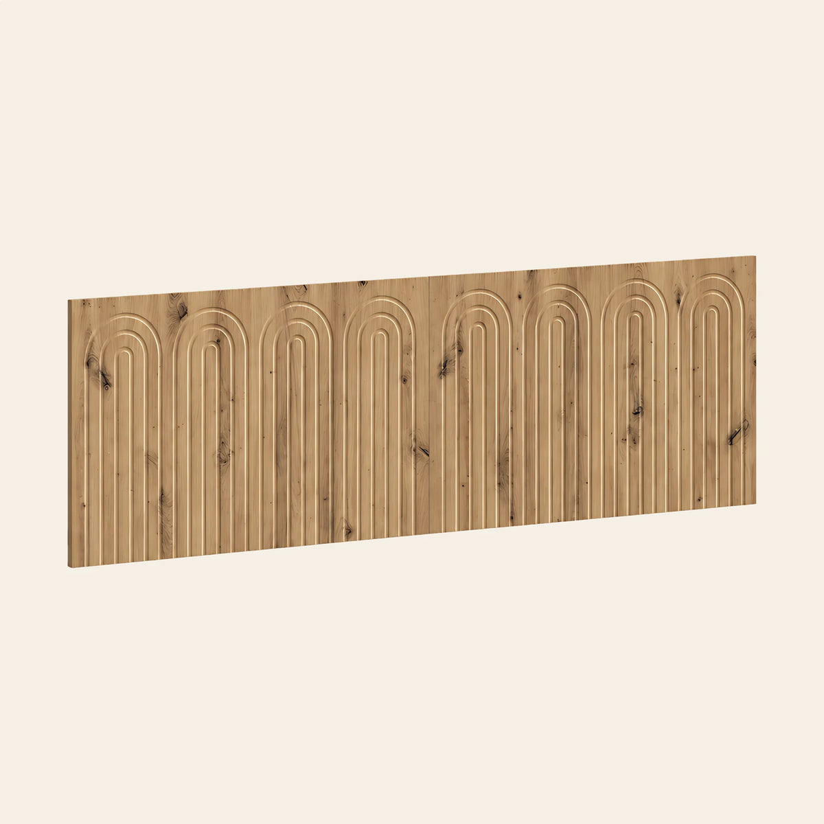 Tête de lit murale en bois Palais-Royal, finition chêne naturel