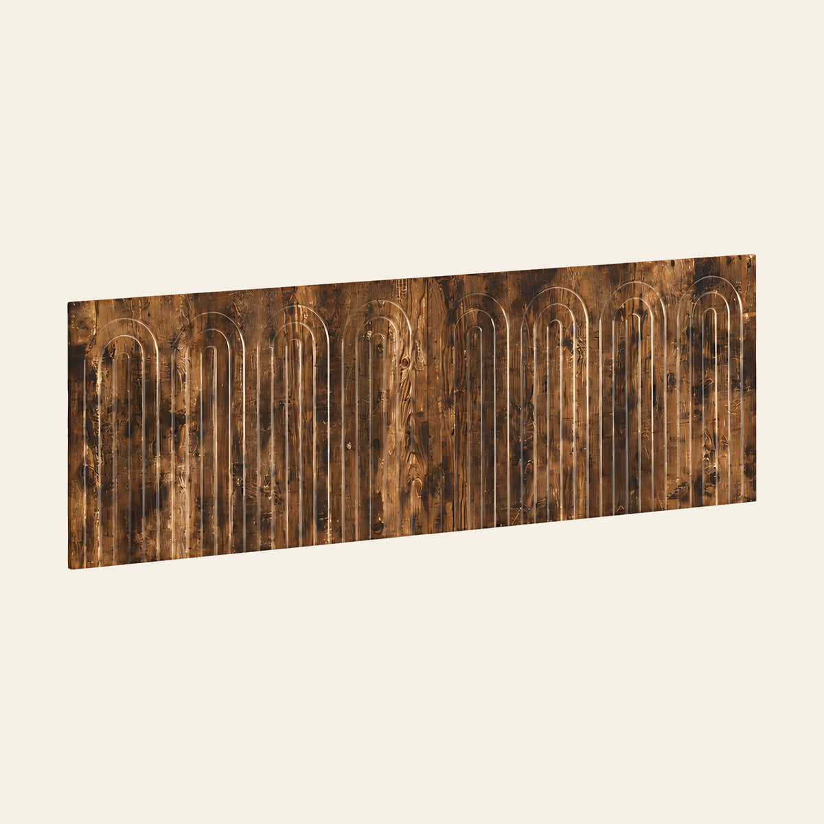 Tête de lit murale en bois Palais-Royal, finition bois vieilli