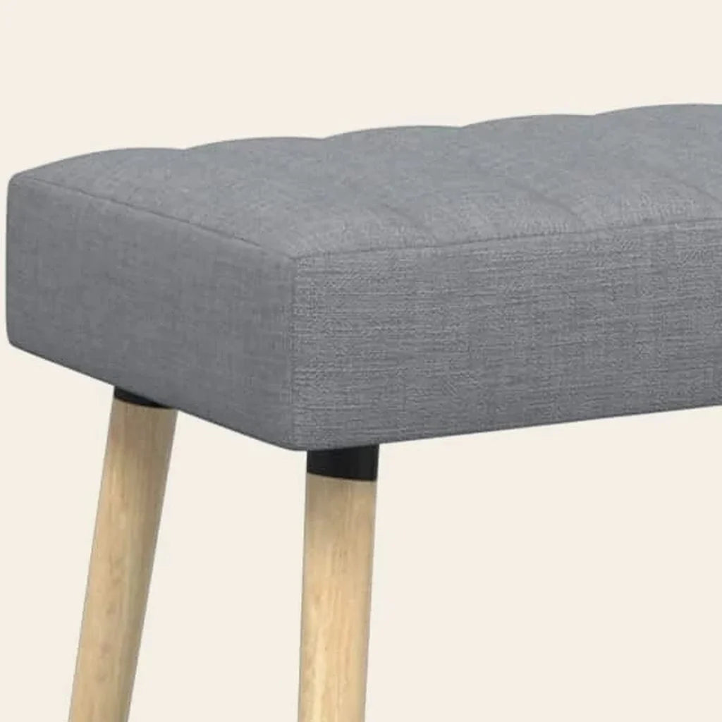Banc de lit Colbert gris clair tissu, gros plan