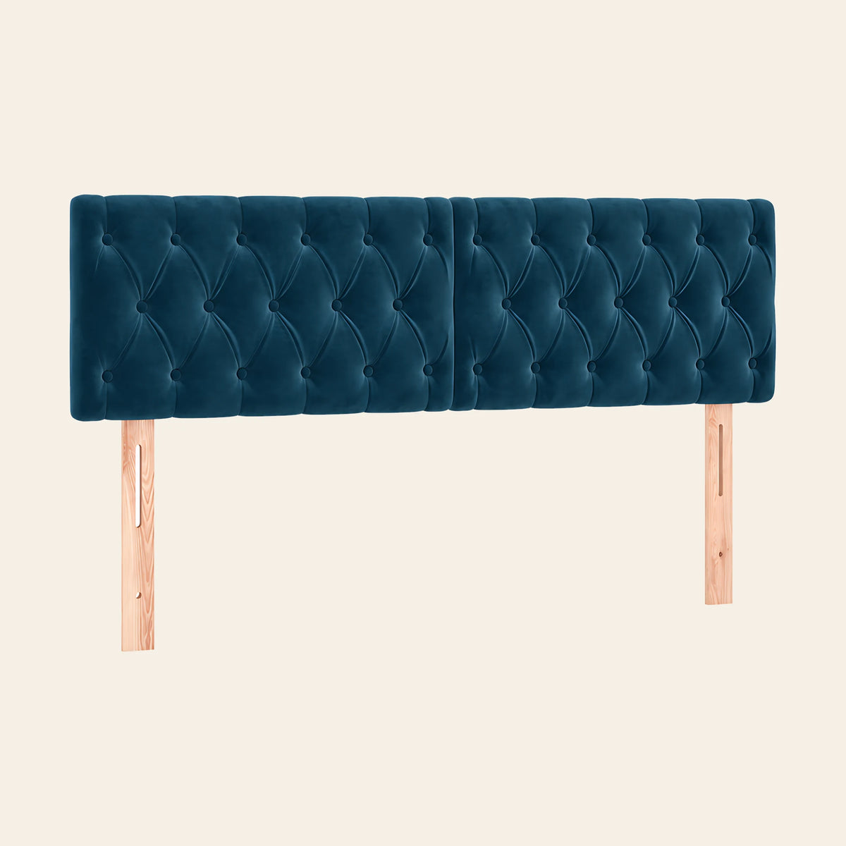 Tête de lit Alma bleu canard, autre vue