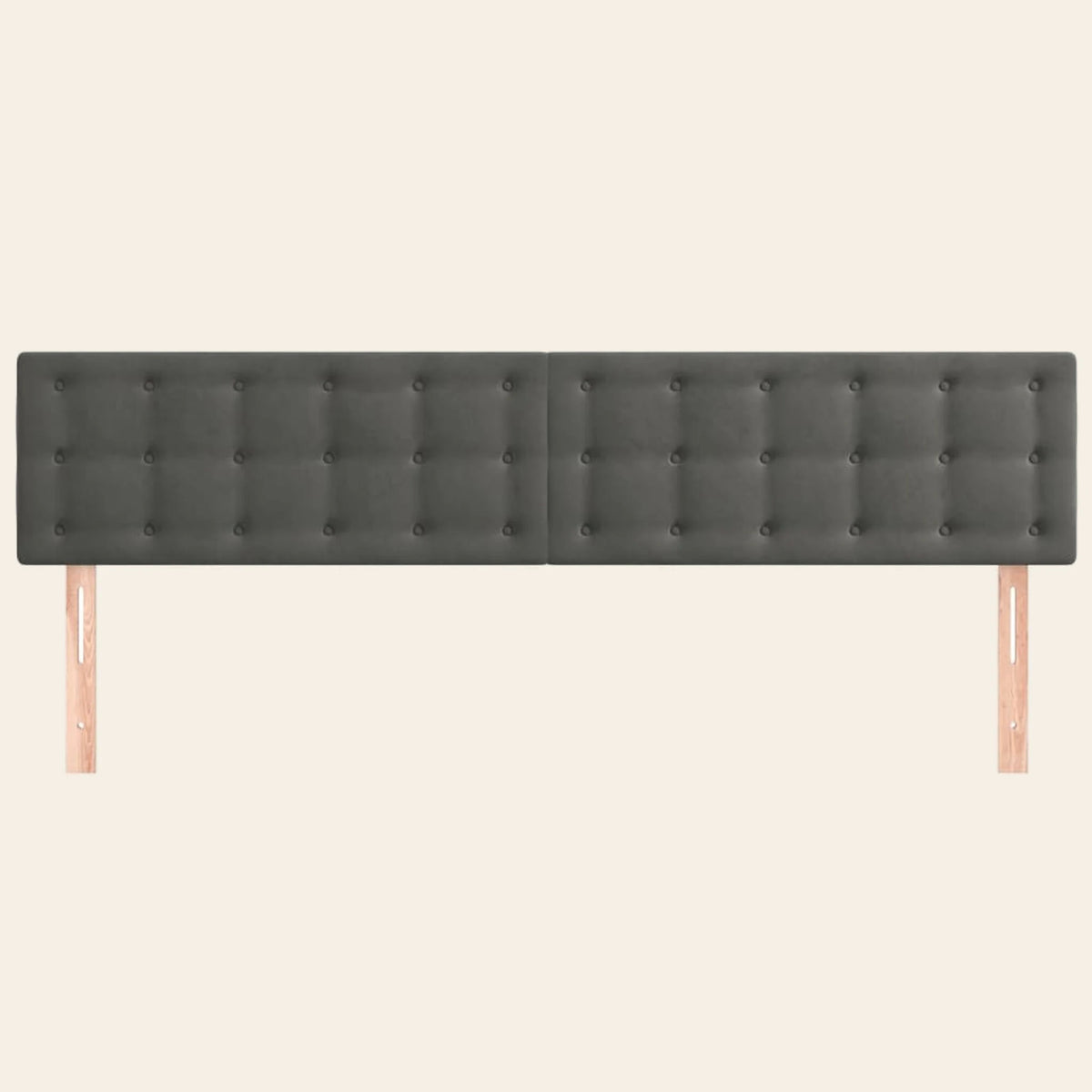 Tête de lit Dauphine gris anthracite, autre vue