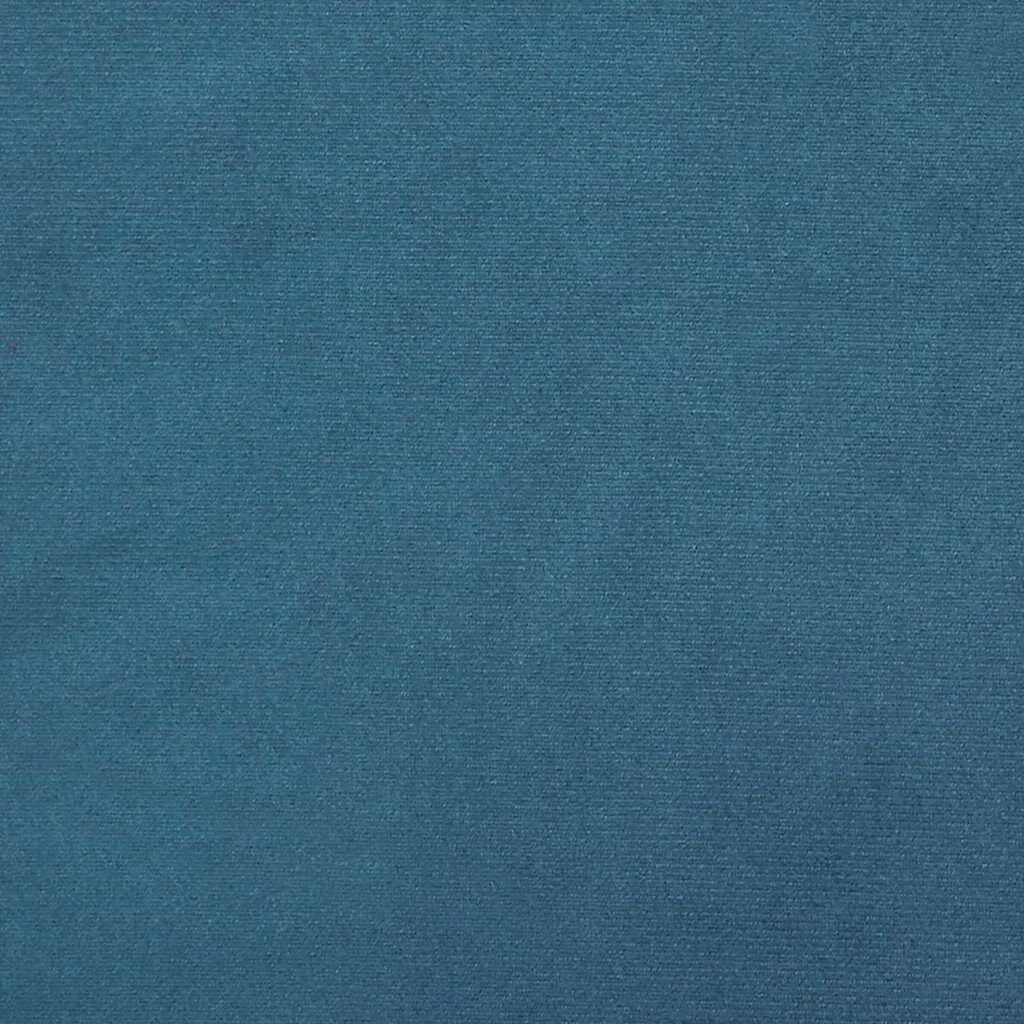 Gros plan sur le velours bleu nuit du banc de lit Beaujolais
