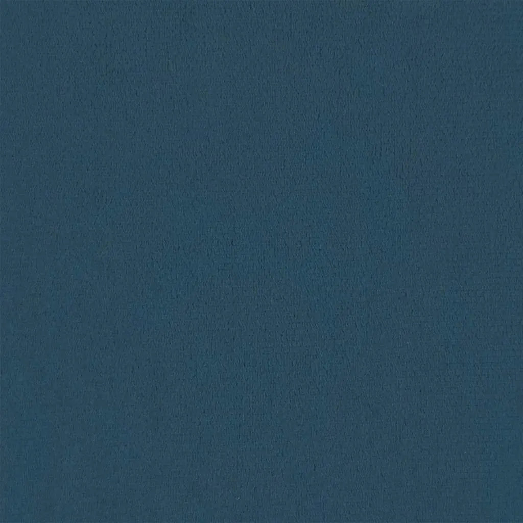 Gros plan sur le velours bleu nuit du banc de lit Grand-Cerf