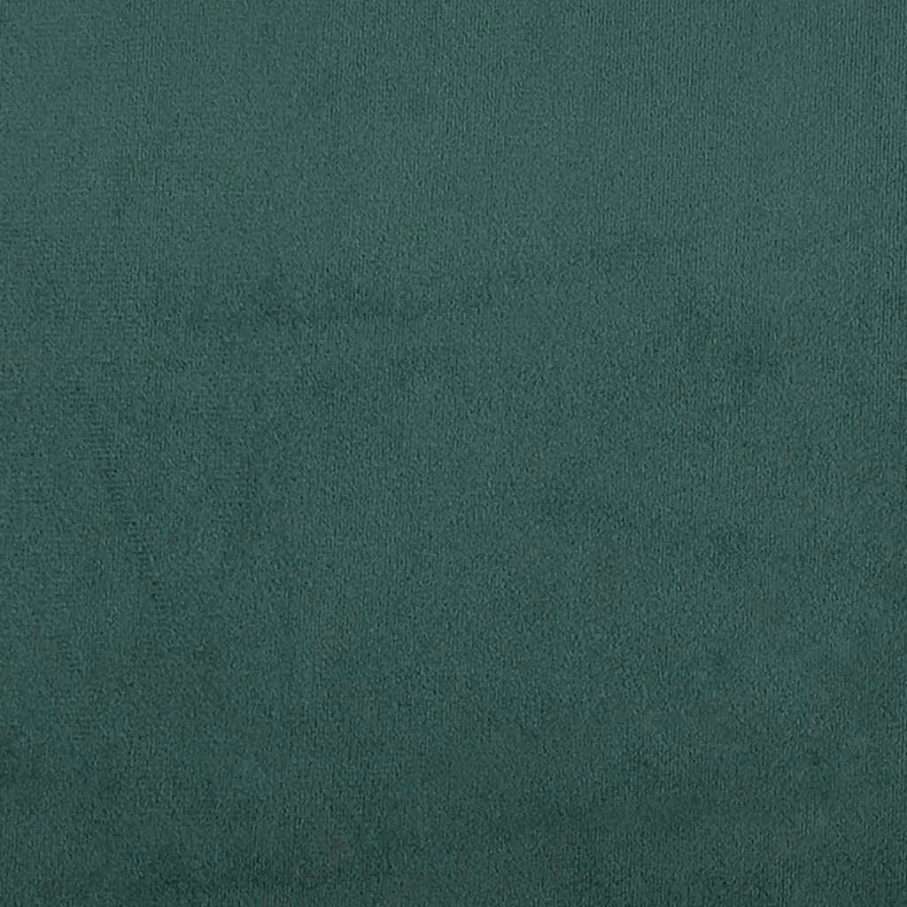 Gros plan sur le velours vert sapin du banc de lit Beaujolais