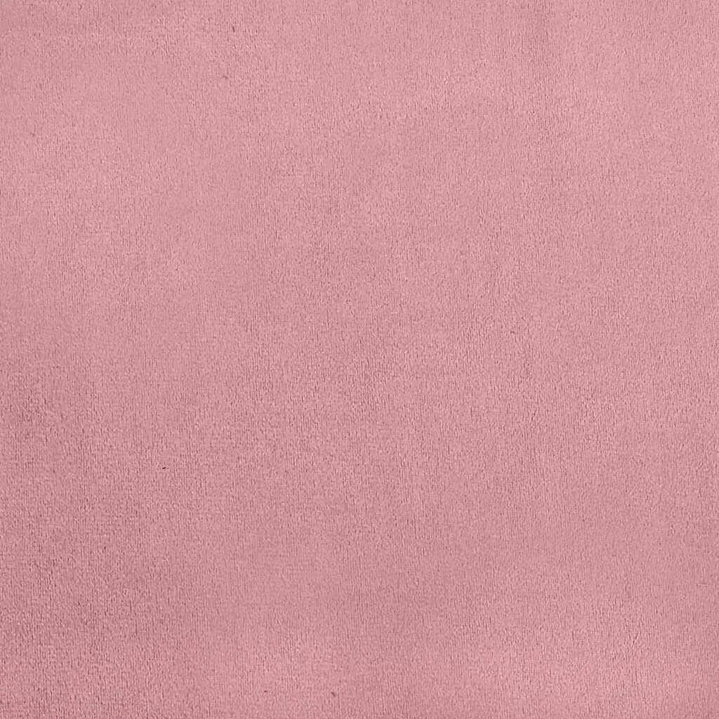 Gros plan sur le velours vieux rose du banc de lit Beaujolais