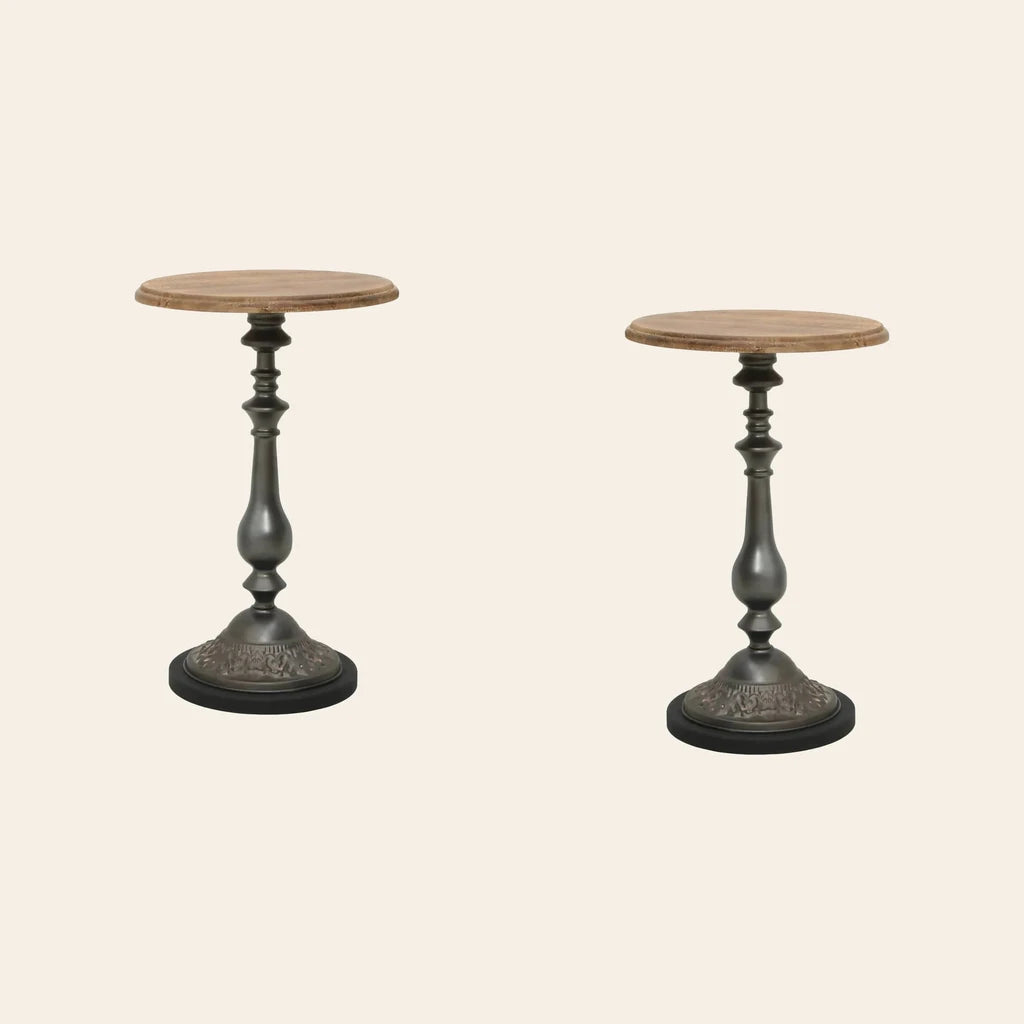 Lot de 2 tables d'appoint Étoile en sapin massif - Atelier Dormance