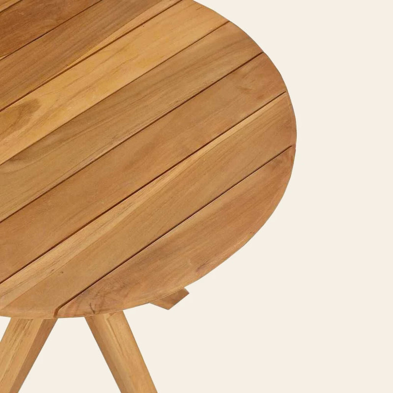 Table d'appoint en teck massif, Solstice