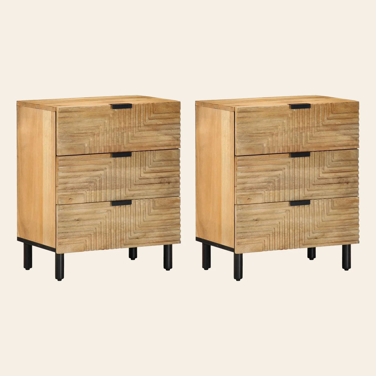 Table de chevet Sérénade manguier, lot de 2